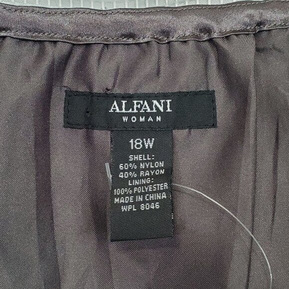 Alfani Plus 18W Skirt Drop Waist Black Lace Lined A Line Dressy Elegant Midi - Picture 6 of 12